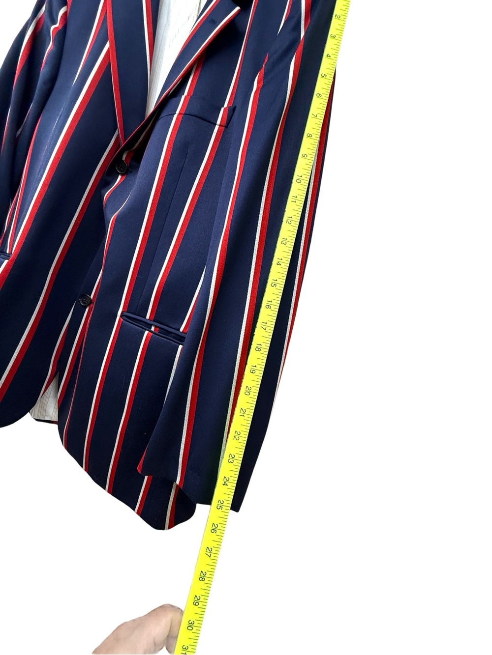Brooks Brothers Gatsby Navy Blazer with Red & White Stripes - Picture 6 of 12